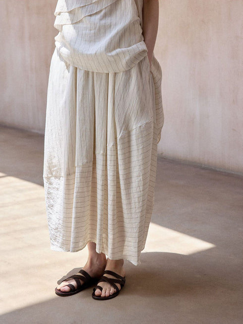 Rika Bulb Skirt - Beige